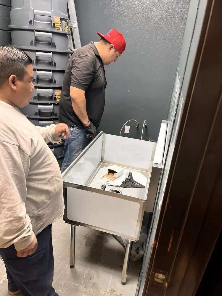 Commercial plumbing and sink installation in West St. Paul